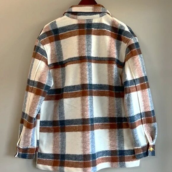 JOIE Plaid Shacket, Large, Oversized - Picture 4 of 4